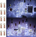 FANSIR Wine Bottle Lights with Cork, 10 Pack Battery Operated LED Cork Silver Wire Fairy Mini String Light for Party Birthday Wedding Christmas DIY Table Centrepiece Indoor/Outdoor Decor (Cool White)