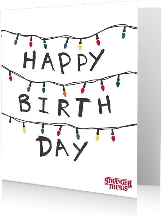 Danilo Promotions Happy Birthday Card - Stranger Things, Multi, 7 x 6