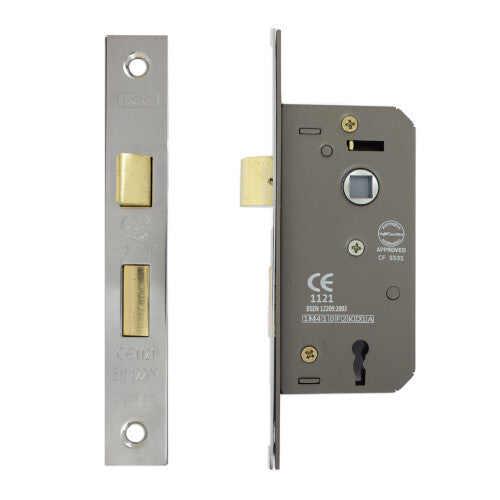 (50 mm (31 mm Backset), Nickel Plated) i-CE Locking Systems 3 Lever Fire Rated Sash Locks