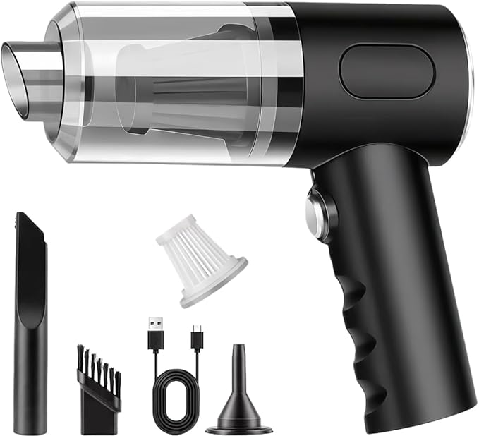QIIZCP Handheld Vacuum Cleaner, 3-in-1 Cordless Handheld Vacuum Cleaner, 22000Pa Powerful Car V acuum Cleaner Cordless, Lightweight Mini for Carpet Pets Hair, Pet Hair Vehicle Home Office