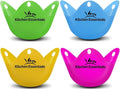 Egg Poacher Cups (4-Pack) for Air Fryer, Pot, Microwave – Premium LFGB Grade Silicone Egg Poachers BPA-Free Poach Pods – Poached Egg Maker Set: Cooker, Boiler Steamer