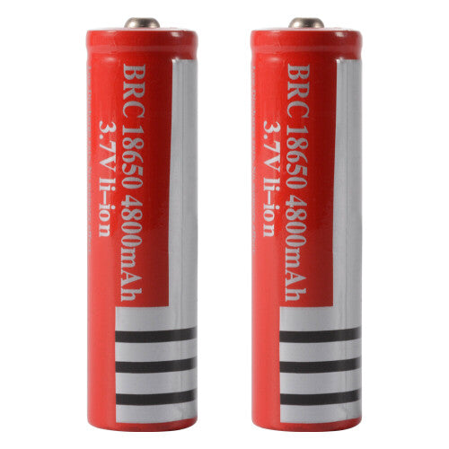 2x 18650 Li-ion Rechargeable Battery 3.7V 4800mAh for Flashlight Torch LED BC860