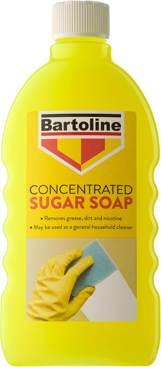 Bartoline Sugar Soap Concentrate 500ml – Powerful Surface Cleaner for Paint Prep Removes Dirt, Grease and Nicotine, Improves Paint Adhesion for a Flawless Finish