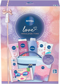 NIVEA Love Indulge Time Gift Set (9 Products) – Women's Gift Set – Includes Shower Gel, Anti-Perspirant, Body Lotion, Skincare Products - with Affirmation Cards and Cosmetic Bag