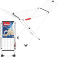 Vileda Extra X-Legs Clothes Airer, Indoor Drying Rack, 20 Metre Drying Space, Foldable Compact Clothes Dryer, Thick Wires for Fewer Creases, Wheels to Easily Manoeuvre