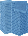Utopia Towels - Flannel Face Cloths Set - 30 x 30 cm - 100% Ring Spun Cotton, Premium Quality Washcloths, Highly Absorbent Face Towels, Perfect for Cleaning Dishes (60-Pack, Electric Blue)