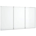 (150 x 80 x 1.7 cm) vidaXL Magnetic Whiteboard Foldable Writing Dry Erase White Board Aluminium