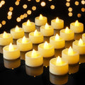 AMAGIC 12 Pack LED Flameless Tea Lights, Electric, Battery Operated Last 100 Hours+,for Home Decoration, Vovite, Table Centrepiece, Holiday, Birty Day, Valentine's Day[Energy Class A]