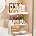 Makeup Organiser - Upgrade 2 Tier 3 Drawers Large Vanity Organisers, Versatile Cosmetic Storage, Exquisite Bathroom & Skincare, Dressing Table Organiser, Amber