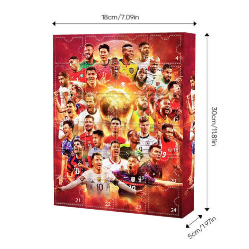 2025 World Cup Advent Calendar - 24-Day Football Fans Christmas Countdown Toy