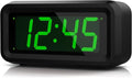KWANWA Cordless Digital LED Alarm Clock With Big 1.2'' LED Time Display,AA Battery Operated Only,Can Be Placed Anywhere Without A Cumbersome Cord (Green display)