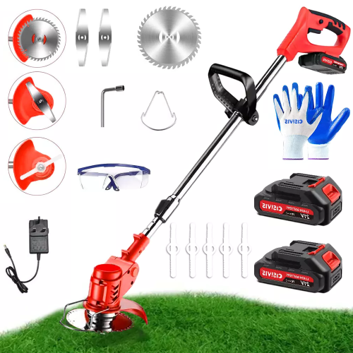 Cordless Strimmer Grass Trimmer Cutter Garden Lawn Edger+2Battery