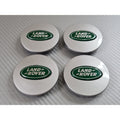 Land Rover Wheel Centre Caps - Silver/Green