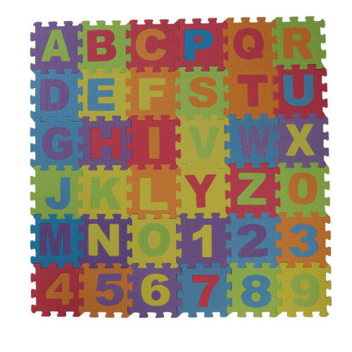 36pc Kids' Alphabet & Numbers Foam Jigsaw Puzzle Pieces Mat