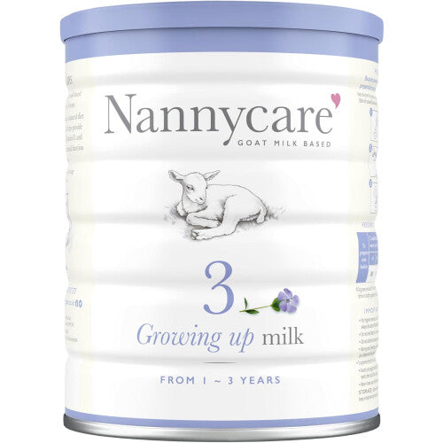 Nannycare Stage 3 Goat Milk Growing Up Formula for Toddlers (1-3y), 900g - Gentle, Natural Nutrition, No GMOs