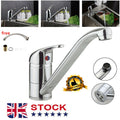 Modern Chrome Kitchen Sink Mixer Tap - Single Lever Waterfall Faucet, Brass, Deck Mounted