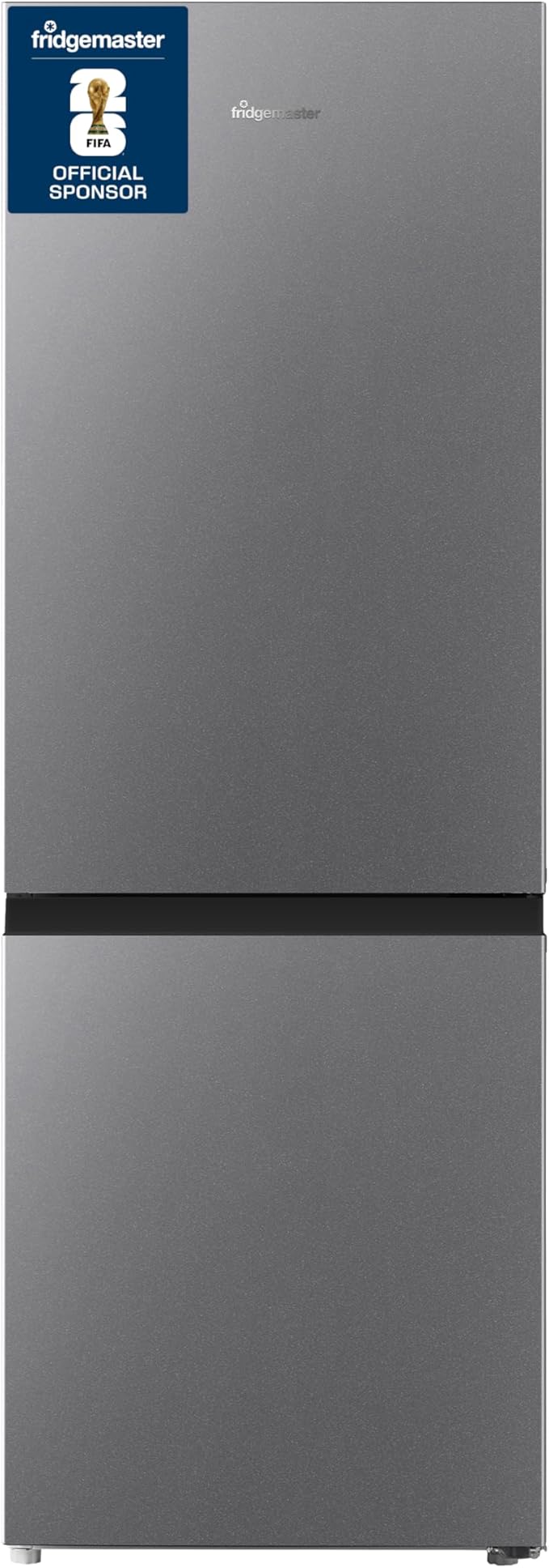 Fridgemaster MC50165ES 50cm Freestanding 60/40 Fridge Freezer - 175-litre capacity with Crisper box - Reversible Door - LED Lighting- 4 Star Freezer Rating - Silver - E Rated[Energy Class E]