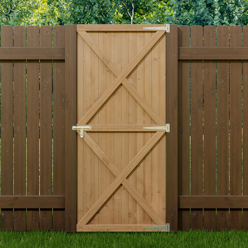 (79cm W X 183cm H) Garden Flat Top Pine Wood Gate Kit