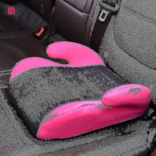 (pink 1) Portable Children Safety Car Booster Seats Harness Kids Baby Breathable Knitted