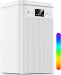 Dehumidifiers for Home, 2.2L/77oz Dehumidifier for Bedroom with Sleep Mode Auto-Off Smart Defrost, Quiet Small Dehumidifier for Drying Clothes Dehumidifiers for Bathroom Closet Garage (Light White)
