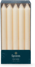 Spaas Unscented Dinner Candles 21/240mm, ± 8 Hours, 10 Pieces, Ivory