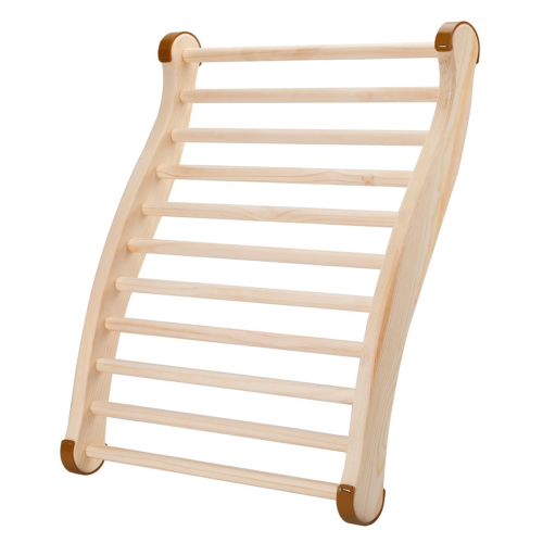 Sauna Backrest, Wooden Sauna Backrest, Ergonomic S-Shaped Backrest