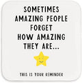 Manta Makes Mentor Thank You Gift, Coaster for Colleague Teacher Friend Mentor Gifts, Thank You Gifts for Women, Men, Friends (Amazing People)
