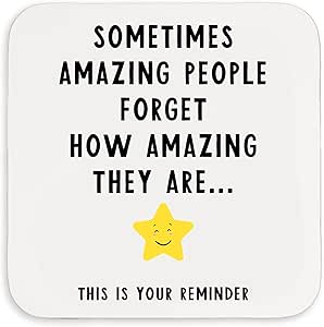 Manta Makes Mentor Thank You Gift, Coaster for Colleague Teacher Friend Mentor Gifts, Thank You Gifts for Women, Men, Friends (Amazing People)