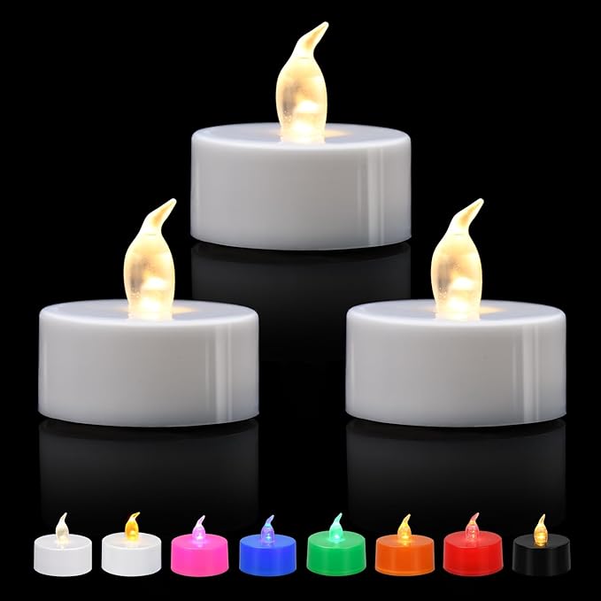 12/24/50/100/200 Pack LED Tea Lights, Warm White Light, for Decoration[Energy Class A]
