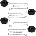 4 Pcs Universal Bath Plug, Kitchen Sink Plug with Stainless Steel Chain, Universal Bath Plug with Stainless Steel Chain and S-Shaped Hook,Drain Stopper for Kitchen Bathroom Home,41 mm to 43mm