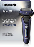 Panasonic Series 800 ES-LV67 , 5-Blade Wet & Dry Electric Shaver For Men, Rechargeable, Responsive Beard Sensor, Multi-Flex 16D Head, Navy and Black