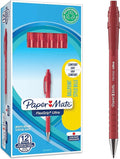 Paper Mate Flexgrip Ultra Retractable Ballpoint Pens | Medium Point (1.0mm) | Red | 12 Count