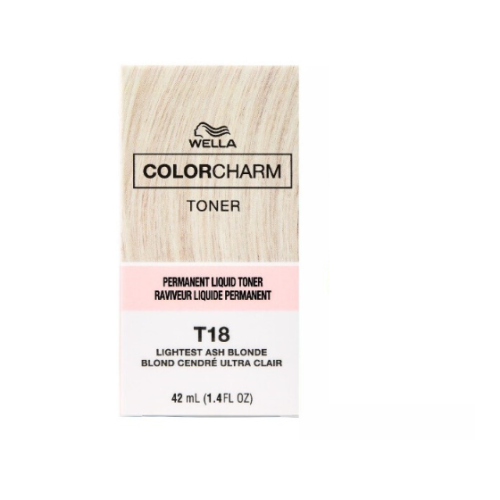 Wella T18 Color Charm Permanent Liquid Hair Toner - Lightest Ash Blonde
