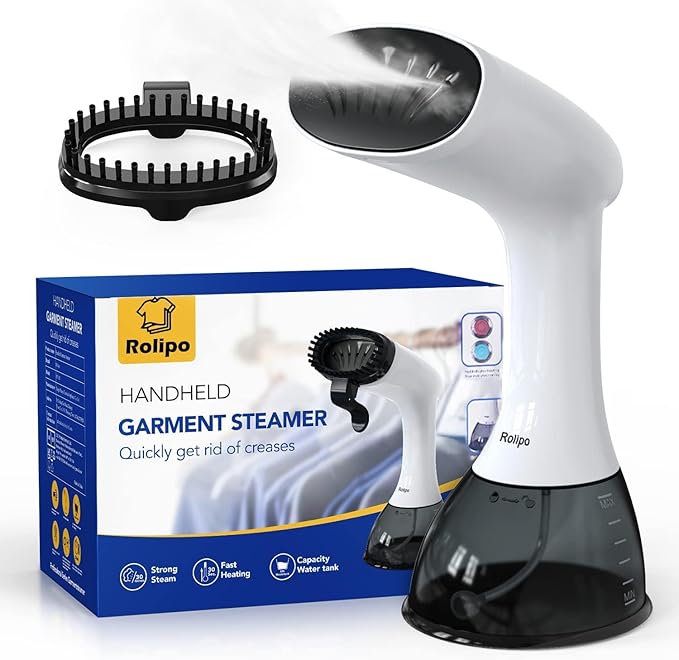 Clothes Steamer, Handheld Garment Steamer for Clothes, 30g/min Powerful Steam, 400ml Water Tank, 2.1m Cord, Portable Steamer for Home, Travel and Office