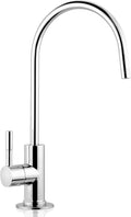 iSpring GA1-B 6.5"x11" 14oz Solid Brass Heavy Duty Water Filter Designer Faucet, Fits Most Reverse Osmosis Units - EU Style High-Spout, Luxury Chrome