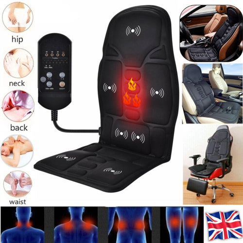 8 Modes Full Body Back Seat Massager Cushion Massage Pad Mat Chair for Home Car