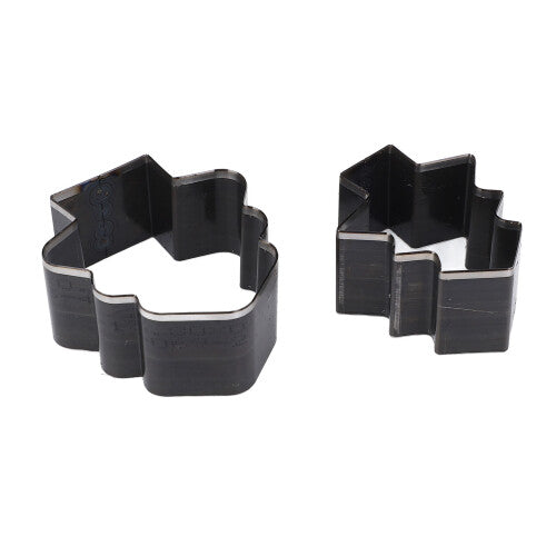 2Pcs Xmas Tree Leather Cutting Die 54x49mm & 47x40mm