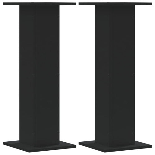(black, 30 x 30 x 80 cm) vidaXL Speaker Stands Living Room Speaker Floor Stand 2 pcs Engineered Wood