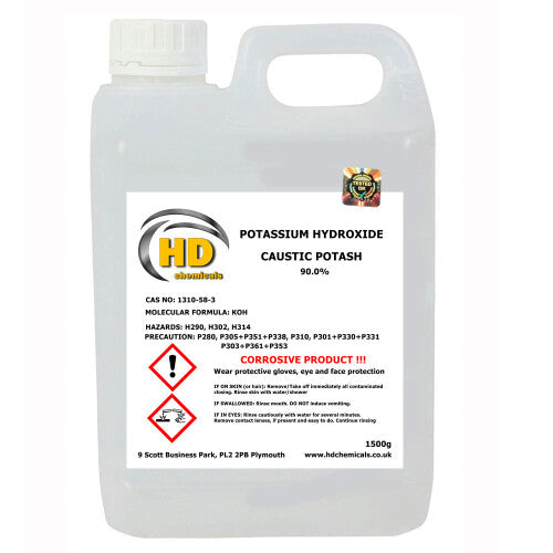 (1500g) Potassium Hydroxide CAUSTIC POTASH 90% Soap Making