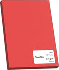 30 Pieces, 230gsm - A4 Red Card, Thick Cardstock Paper