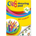 A4 Drawing Pad for Kids - 50 Sheets, 70gsm Paper, Top-Flap Binding Sketchbook for Art, Scrapbooking & Craft