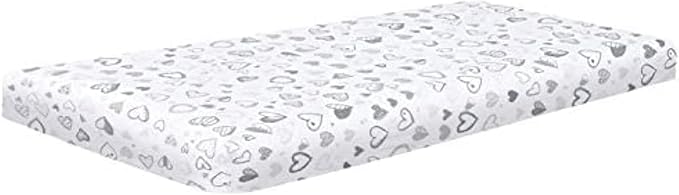 DTEX HOMES 2 x Cot Bed Sheets Super Soft Breathable Polycotton Fitted Sheet 140 x 70 cm (Hearts)