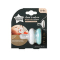 Tommee Tippee Breast-Like Silicone Soother 0-6m Pack of 2 - Skin-Like Texture with Symmetrical Orthodontic Baglet