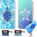 2 Pack Microfibre Beach Towels for Adults Extra Large, 180 × 90 cm Quick Dry Beach Towel with Double Side Print, Lightweight Beach Towel with Net Bag, Sand Free Microfiber Towels for The Beach