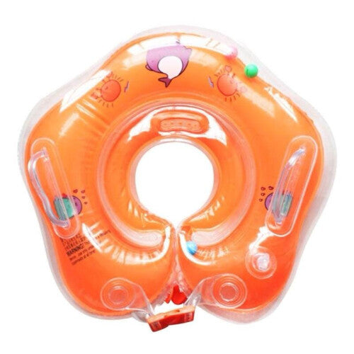 (orange, 1-18 months) swimming pool and bath baby neck ring