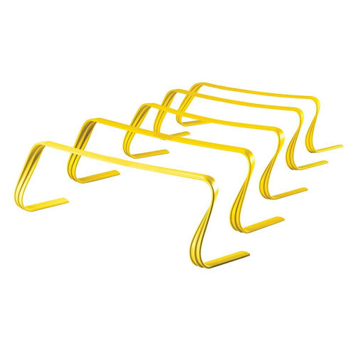 Hurdles Football Agility Training Hurdle Set for Kids, 5-Piece Yellow Plyometric Jump Equipment, 30 cm Height with Carrying Strap