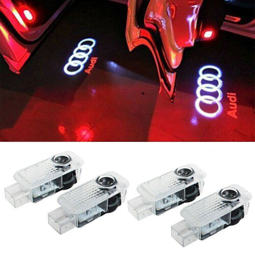 Puddle Shadow Car Door Lights For AUDI 2x LED Laser Projector Logo Lamp Courtesy