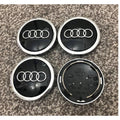 Audi Black Chrome Wheel Centre Caps A1 A3 A4 A5 Q5 Q7 S Line 69MM (4)