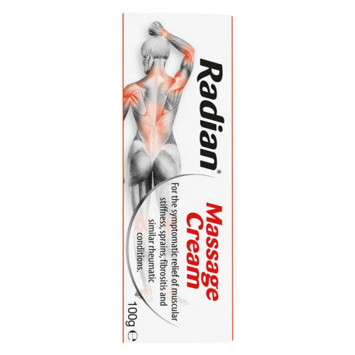 Radian Massage Cream Tube|Soothing Relief for Muscle & Joint Pain| Ideal for Deep Tissue Massage & Relaxation 100g