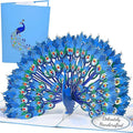 Magic Moments® Pop Up Card Proud Peacock – 3D Birthday Cards for Women Men – Handmade Pop Up Husband Wife Birthday Card – Congratulations Happy Birthday Card with Magical Envelope